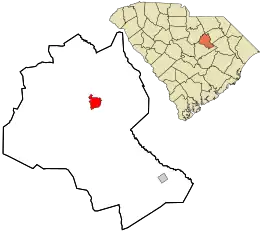 Location in Lee County and the state of South Carolina.