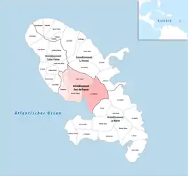 Location within the region Martinique