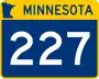 Trunk Highway 227 marker
