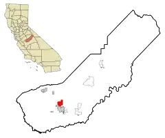 Location in Madera County and the state of California