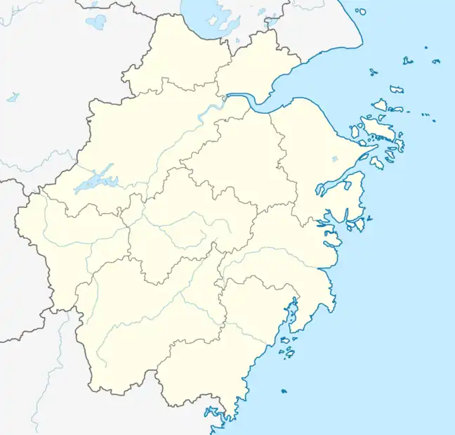 Dongyang is located in Zhejiang