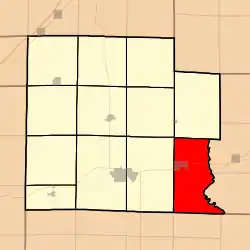 Location in Clay County