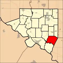 Location in Randolph County