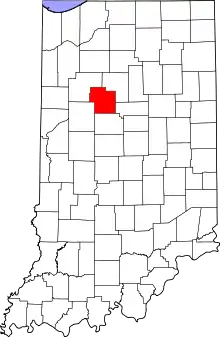 State map highlighting Carroll County
