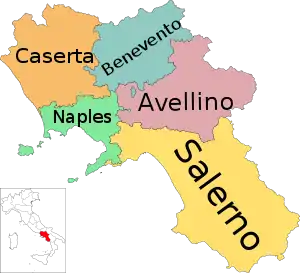 Provinces in Campania.