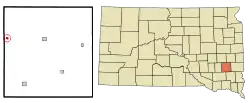 Location in McCook County and the state of South Dakota