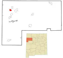 Location of Nakaibito, New Mexico