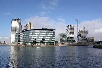 Image 25MediaCityUK being built at Salford Quays (from North West England)