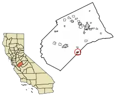 Location in Merced County, California