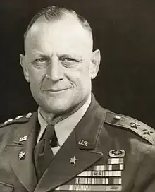 Black and white head and shoulders photo of Major general Milton B. Halsey in dress uniform, facing slightly right, looking forward