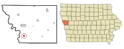 Location of Blencoe, Iowa