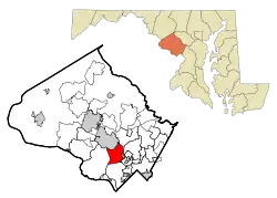 Location of North Bethesda, Maryland