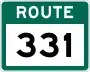 Route 331 marker
