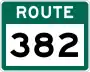 Route 382 marker