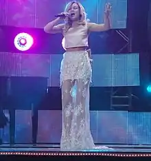 Napoli during rehearsals for the final of the National Qualifiers for the Eurovision Song Contest 2016.