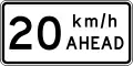 (TW-1B3(20) Road works speed limit ahead - 20&nbsp;km/h