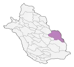 Location of Neyriz County in&nbsp;Fars&nbsp;province