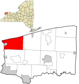 Location in Niagara County and the state of New York.
