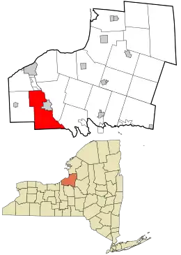 Location in Oswego County and the state of New York.