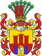 Episcopal coat of arms of Archbishop Antoni Kazimierz Ostrowski,