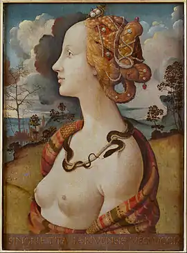 Portrait of Simonetta Vespucci (c. 1480) by Piero di Cosimo