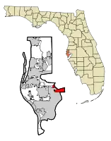 Location in Pinellas County and the state of Florida