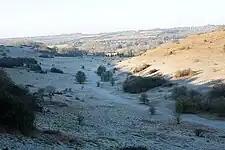 Plague Pits Valley. Burial pits were dug during the Black Death when the city's graveyards became full.