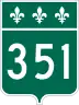 Route 351 marker