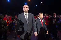 Tusk with Ukrainian politician Vitali Klitschko, 22 March 2014