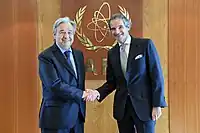 Grossi with UN Secretary-General António Guterres in May 2022