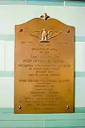 1961 Post Office war memorial plaque