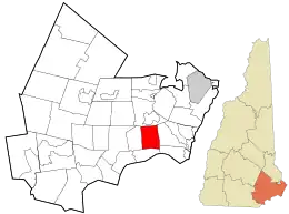 Location in Rockingham County and the state of New Hampshire.