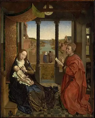 Rogier van der Weyden, Saint Luke Drawing the Virgin, c. 1435–1440. Museum of Fine Arts, Boston