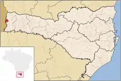 Location in Santa Catarina state