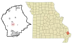 Location of Haywood City, Missouri