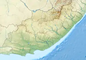 Map showing the location of Silaka Nature Reserve