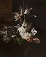 Still life with white cock, Museum of Fine Arts, Ghent