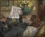 The Artist’s Wife (1883).  Prospérie reading.