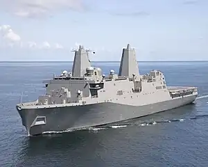 USS&nbsp;Green Bay&nbsp;(LPD-20), a San Antonio-class amphibious transport dock