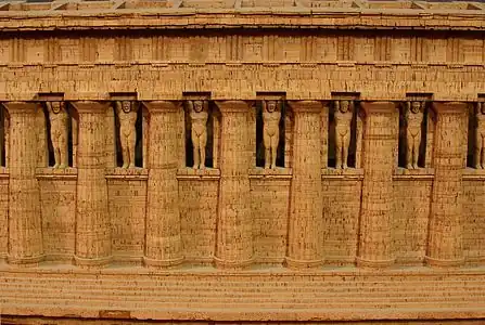 Model of Ancient Greek, Temple of Olympian Zeus, Agrigento, Sicily, original 5th century BC, Agrigento museum