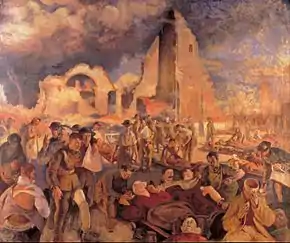 Henry Tonks. An Advanced Dressing Station (1918), oil on canvas