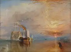 J. M. W. Turner, 1839, The Fighting Temeraire, oil on canvas, 90.7 × 121.6 cm, National Gallery, London