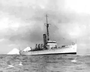 Photo of USCGC Champlain on patrol circa mid-1930s