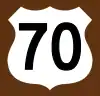 US&nbsp;70 route marker