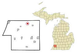 Location of Bloomingdale within Van Buren County, Michigan