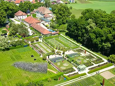 Aerial view of Doreen's garden