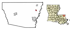 Location of Varnado in Washington Parish, Louisiana.