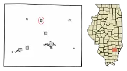 Location of Golden Gate in Wayne County, Illinois.
