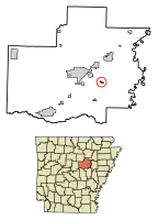 Location of West Point in White County, Arkansas.