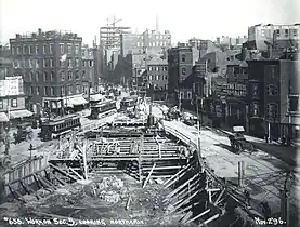 Intersection of Tremont St., Pleasant St., and Shawmut Ave., 1896